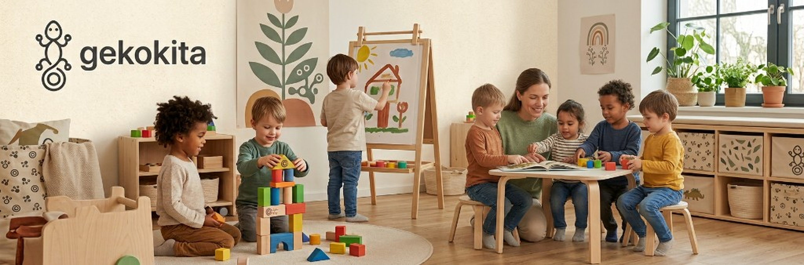 Gekokita — Kita-Alltag: Spielen, Malen und gemeinsame Bildungszeit